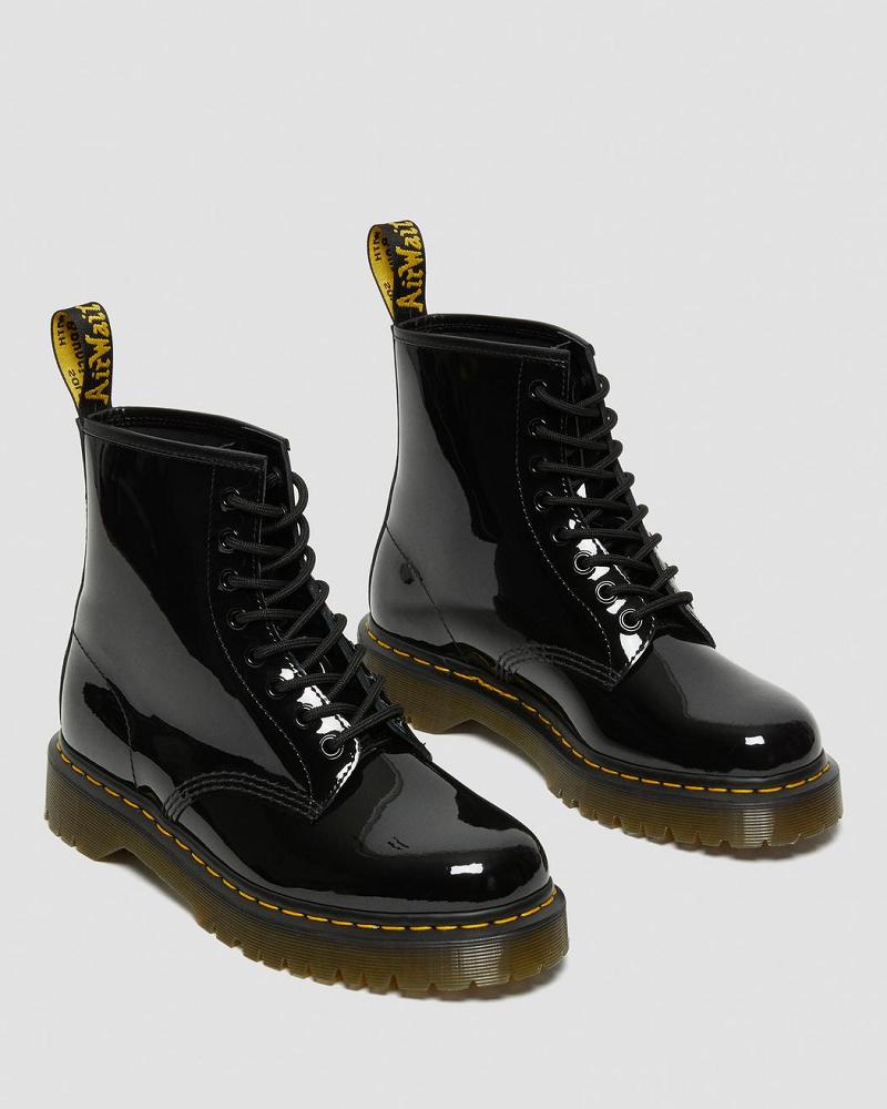 Dr Martens 1460 Bex Lak Læder Snørestøvler Dame Sort | DK 150LIS